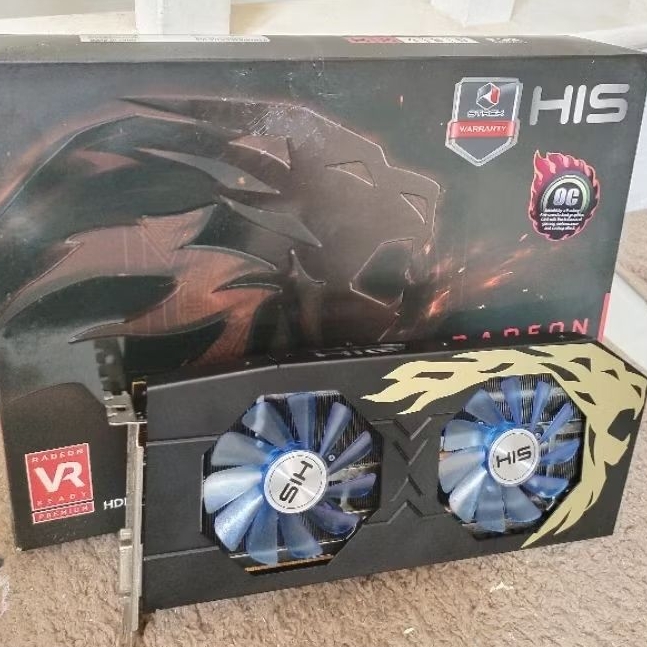 การ์ดจอมือสองมีตำหนิอ่านรายละเอียด # RX480 8GB HIS #