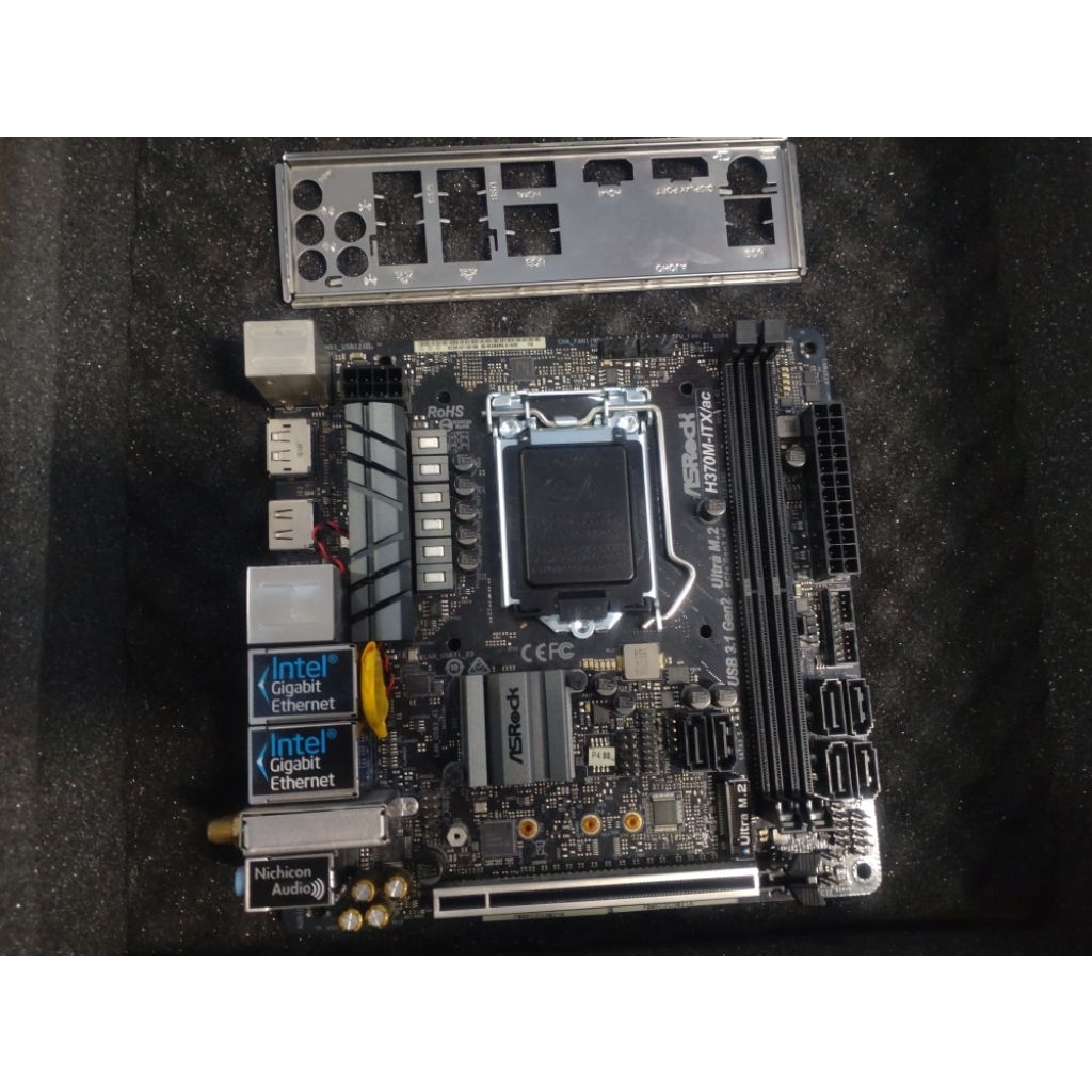 เมนบอร์ด ITX socket 1151v2 Asrock H370M-ITX/ac