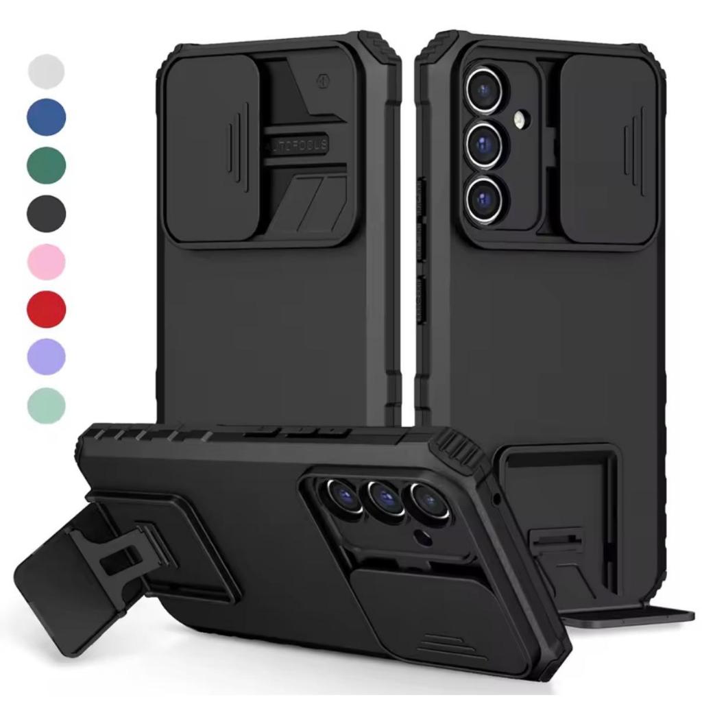 เคสหุ่ยนต์ สไลด์กล้องได้ตั้งได้ For Samsung A57 A37 A17 A26 กันกระแทก ขาตั้ง