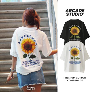 [พรี 4 วัน] ARCADE เสื้อ Sunflower (ARC-0025) / เสื้อ Oversize เนื้อผ้า 100% Cotton Comb 190 GSM