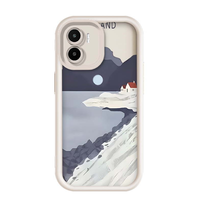เข้ากันได้ Redmi A1+/Redmi A1 Plus/Redmi A2+/Redmi A2 Plus,ง่าย Iceland Flat Art Illustration กรณีโท