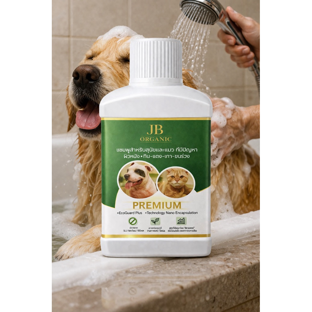 JB ORGANIC  Shampoo  แชมพูออแกนิก สำหรับสุนัขและแมว