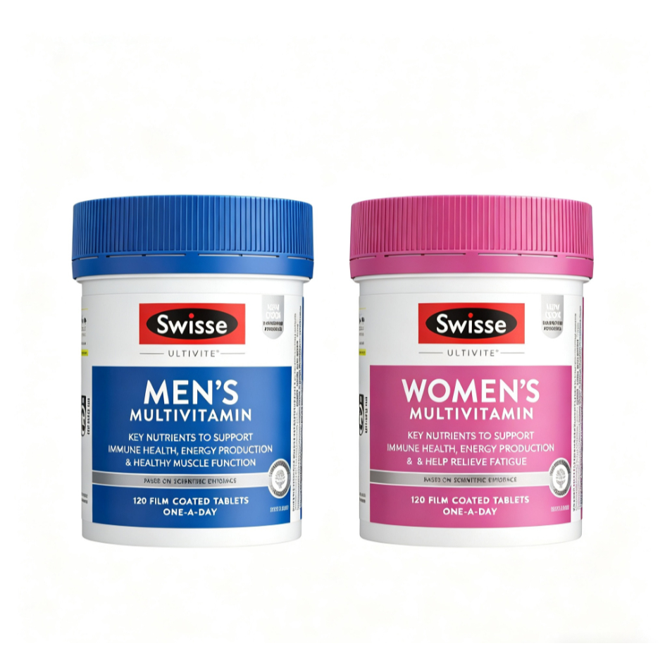 Swisse Mens, Womens Multivitamin 120 Tablets วิตามินรวมสำหรับผู้ชาย ผู้หญิงวัยเรียนและวัยทำงาน