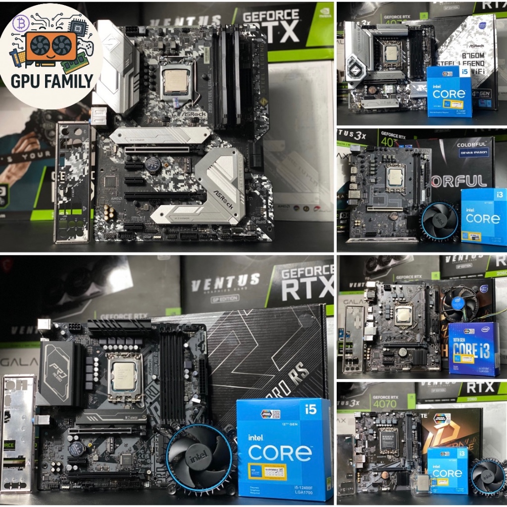 🔰ชุดเมนบอร์ดพร้อมประกอบ CPU+MB intel i3 i5 i7  AMD Ryzen 3 5 7 มีให้เลือกหลายชุด🔰
