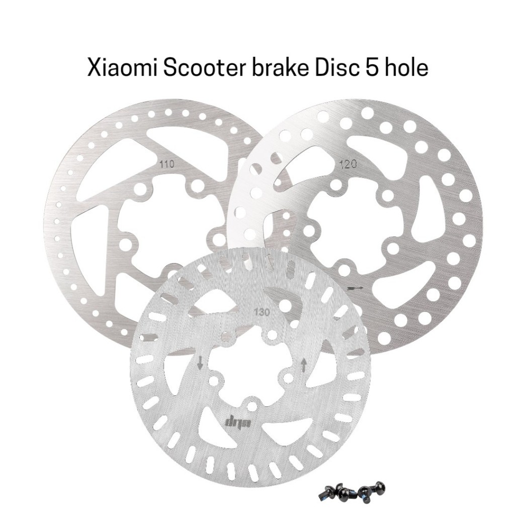 จานดิสก์เบรก Xiaomi Scooter M365, Pro ขนาด110,120,130mm (5 รู) พร้อมน็อตยึด