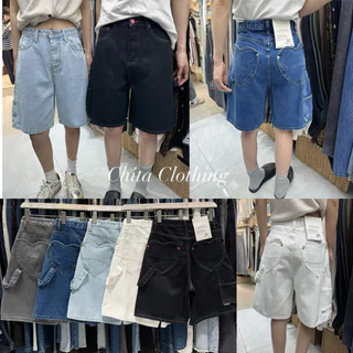 📍พร้อมส่ง📍FSY🇰🇷11102 Korea heart pocket shorts Denim jeans ขาสั้นยีน กระเป๋าหลังหัวใจน่ารักมาก ด้านหน้าเรียบๆทรง3ส่วน