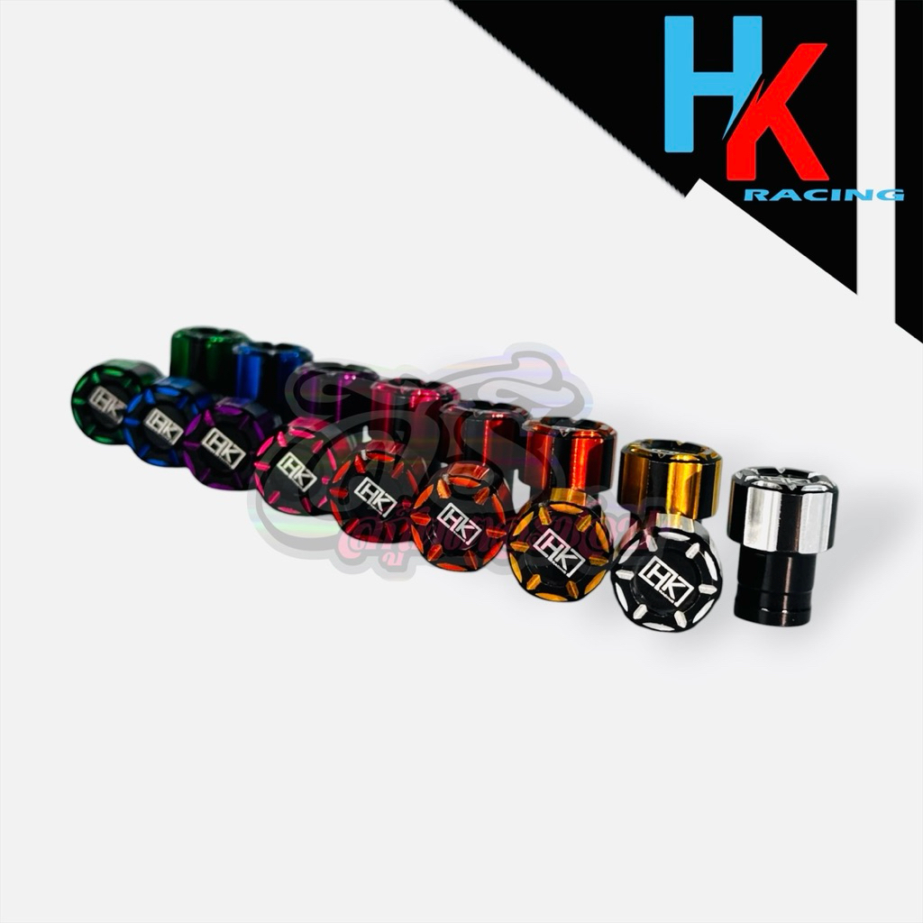 HK Racing ฝาปิดจุ๊บลม CNC สีทูโทน งานสวย ใส่ได้ทุกรุ่น