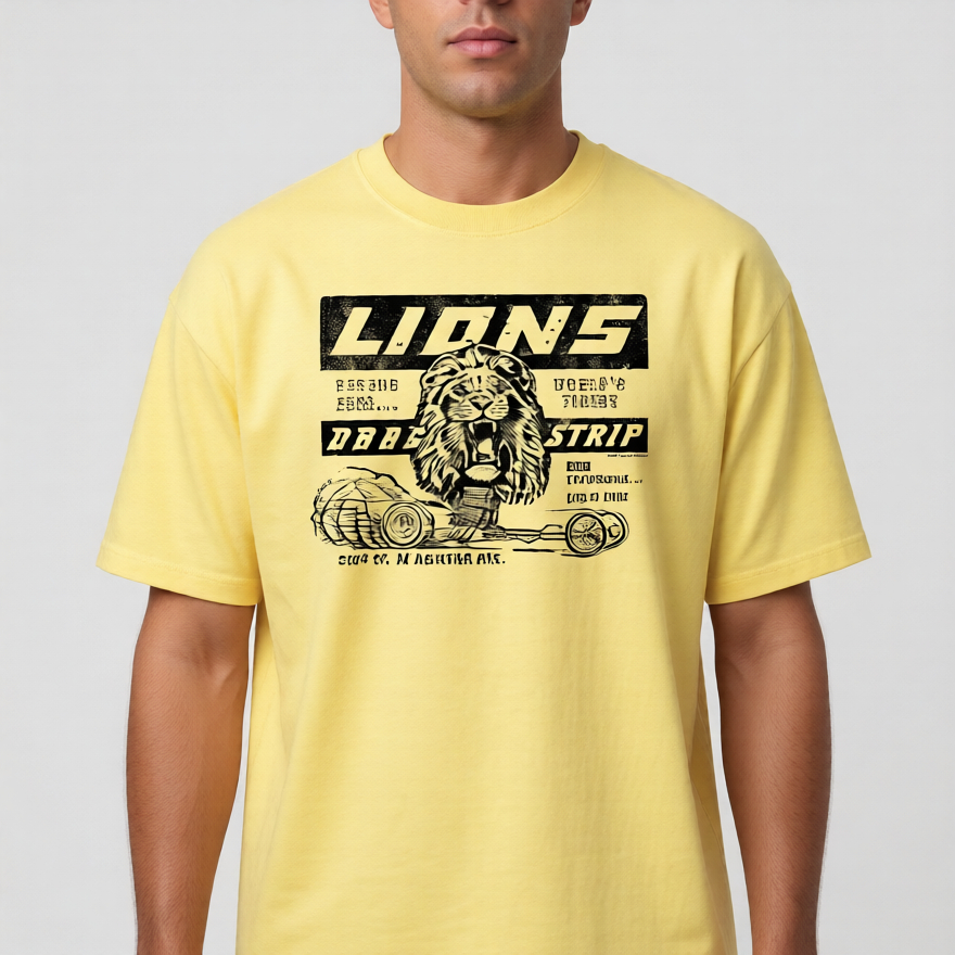 The Cinematic Choice: "As Seen in 'Once Upon a Time in Hollywood' – Vintage Lions Drag Strip" Tee