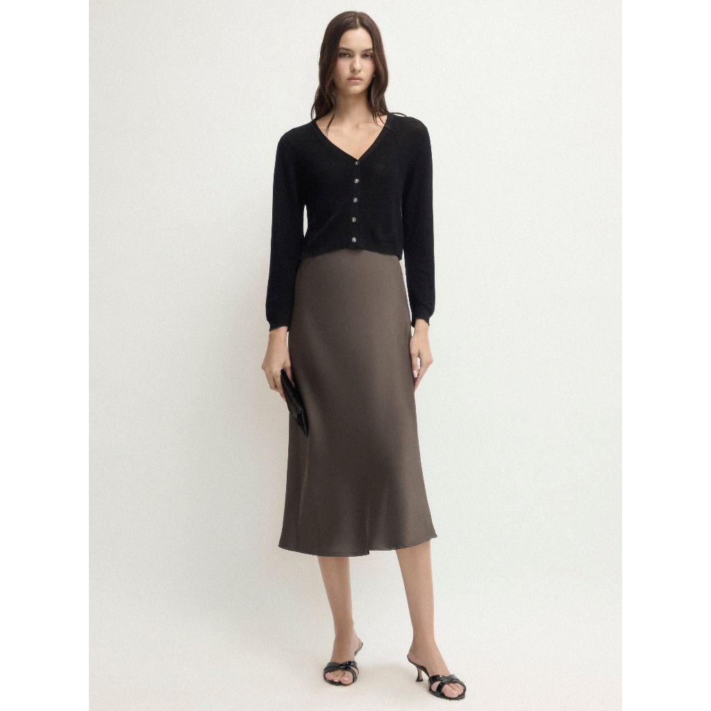 Aliotte - Alienor Skirt กระโปรงผ้าลื่นทรงสลิป