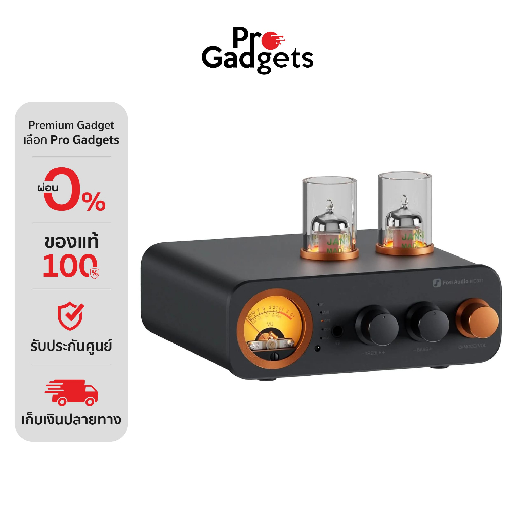 Fosi Audio MC331 Tube Integrated Bluetooth Amp Black เครื่องขยายเสียง