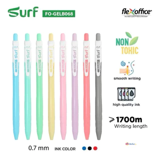 Flexoffice ปากกา 50 ด้ามหัว 0.7,0.5mm Trendeeรุ่น /Surf Flex office หมึกน้ำเงิน แดง ดำ 50 แท่ง