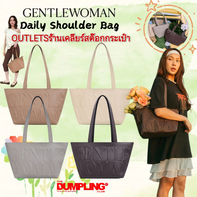 💥ลดล้างสต็อกสินค้าแท้✅🔥Gentlewoman Daily Shoulder Tote Bag GENTLEWOMAN กระเป๋าหนัง กระเป๋าสะพายหนังใหม่ ปิดด้วยซิป