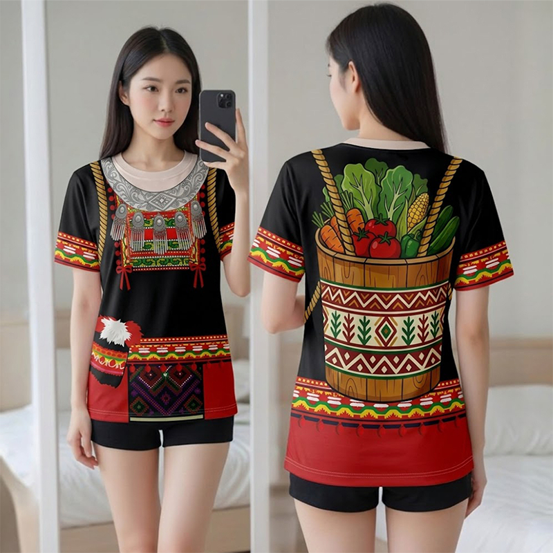 เสื้อชุดชาวเขา JMV-099 เด็กดอย เสื้อแฟชั่น เสื้อ3D เสื้อชนเผ่า