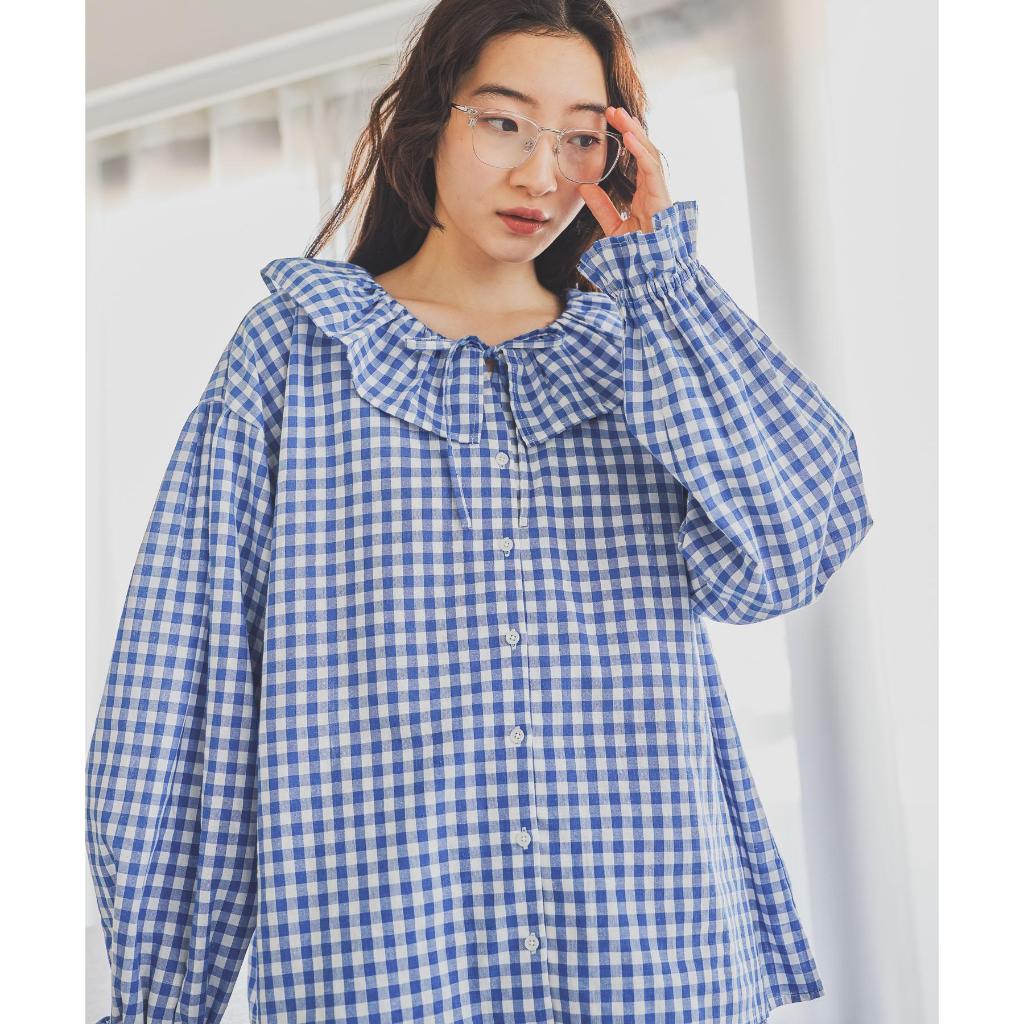 niko and ... เสื้อลินิน ทรงหลวม Linen Blend Frill Blouse