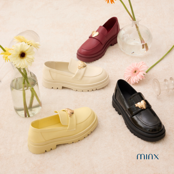 Minx รุ่น Pixie รองเท้า loafer (โลฟเฟอร์) ประดับหัวใจ เสริมพื้น 1.5 นิ้ว minxshoes