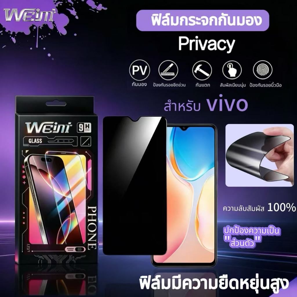 ฟิล์มกระจก PV กันเสือก For VIVO Y05 Y04 Y04 Y04S Y03 Y31PRO Y31 Y21/Y21T(2021) Y300 Y39 Y04 Y20 Y17 Y28 Y18/Y18e