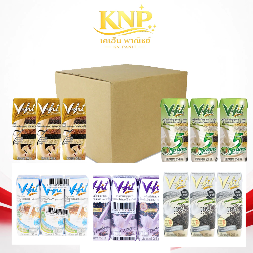 วีฟิท ขนาด 250มลx36 ยกลัง หลายรสชาติ