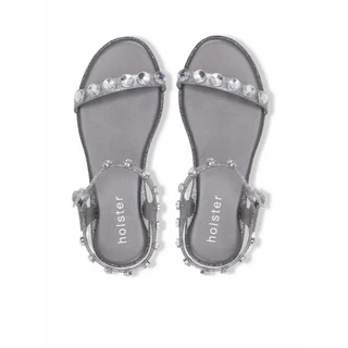 holster australia รองเท้าแตะรัดส้นผู้หญิง halo glitter สี pewter