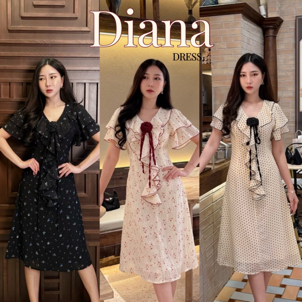 SIRINTRA : DIANA MIDI DRESS มี 3 สี