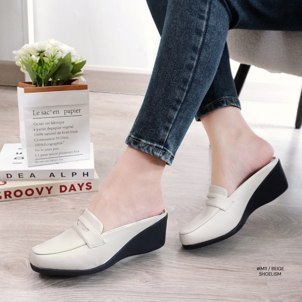 m11 # SHOELISMรองเท้าคัชชูเปิดส้น ดีไซน์คือดีย์ เก็บงานเนี๊ยบทุกจุด เรื่องหนังนิ่มหายห่วง