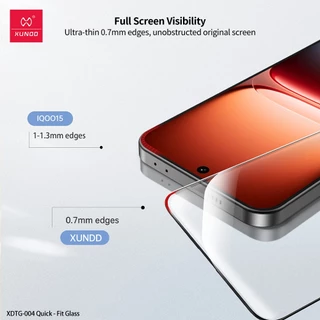 Xundd Tempered glass screen For VIVO V70 X300 Ultra Pro IQOO 15 ฟิล์มกระจกเต็มจอ ทนต่อรอยขีดข่วนและทนต่อการสึกหรอ