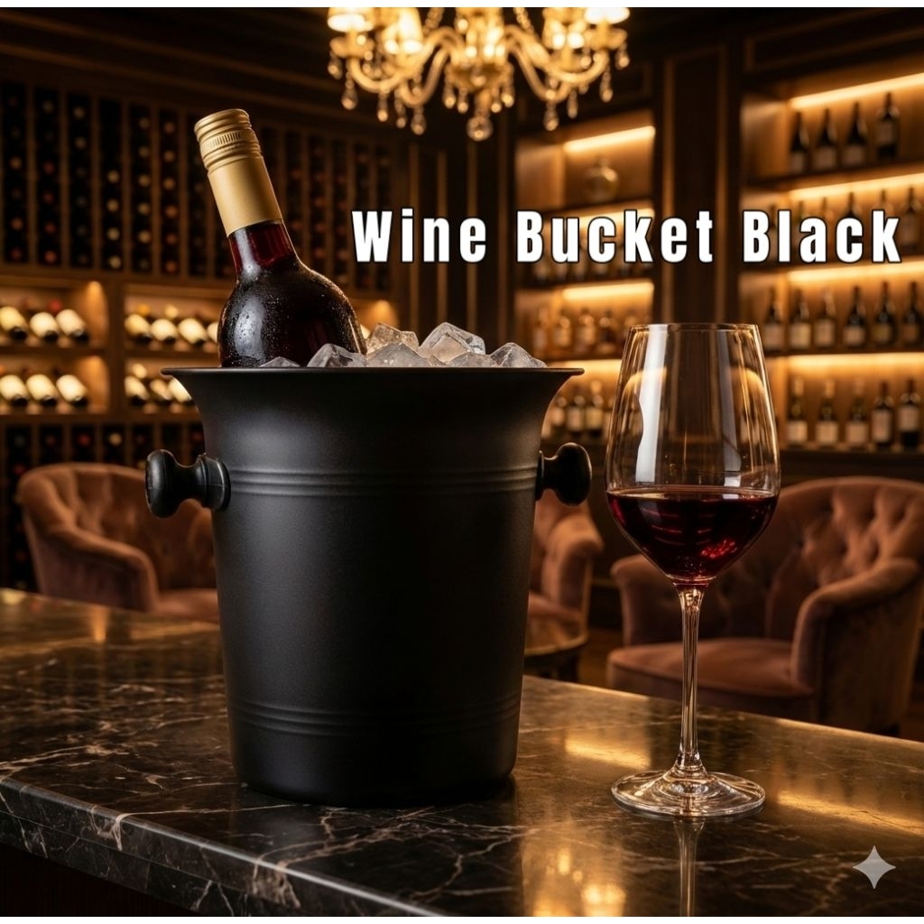 🖤𝐏𝐫𝐨𝐦𝐨𝐭𝐢𝐨𝐧 𝐒𝐞𝐭!!🖤 ถังแช่ไวน์🍾+แก้วไวน์🍷ดีไซน์ สวยหรู เนื้อแก้วคริสตัล ก้านยาว