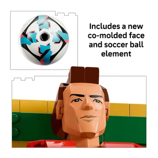 LEGO Editions Football 43016 Cristiano Ronaldo – Football Legend (854 Pieces), Building Blocks, Kids Toy