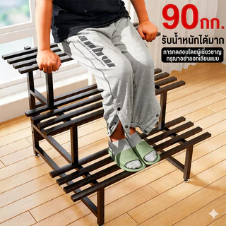 【เวอร์ชันอัพเกรด】ชั้นวางต้นไม้ เหล็กเคาร์บอน สแตนเลส ชั้นวางกระถางต้นไม้ ชั้นวางของ รับน้ำหนักได้150กก กันน้ำกันสนิม