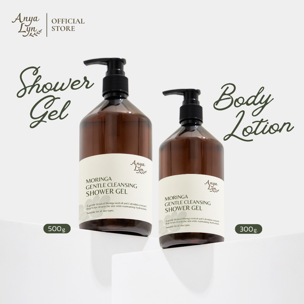 AnyaLyn เจลอาบน้ำ และโลชั่นสูตรมะรุม Moringa Harmony Shower Gel & Lotion Duo│ผิวสะอาดนุ่มชุ่มชื้น ปกป้องผิวจากมลภาวะ