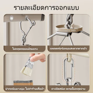 MAOYOU ไม้เเขวนหนีบผ้าสเเตนเลสเคลือบซิลิโคน กันลื่น คลิปหนีบ 24 ชิ้นเคลือบซิลิโคน ไม้หนีบผ้าสแตนเลส คลิปหนีบแข็งแรง