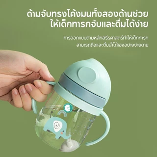Preferred แก้วกันสำลัก แก้วหัดดื่ม แก้วน้ำเด็ก แก้วหัดดูดหลอดเด้ง ดูดทุกทิศทาง ขวดน้ำไปโรงเรียน เลือกไซส์ได้ 250ml BY01