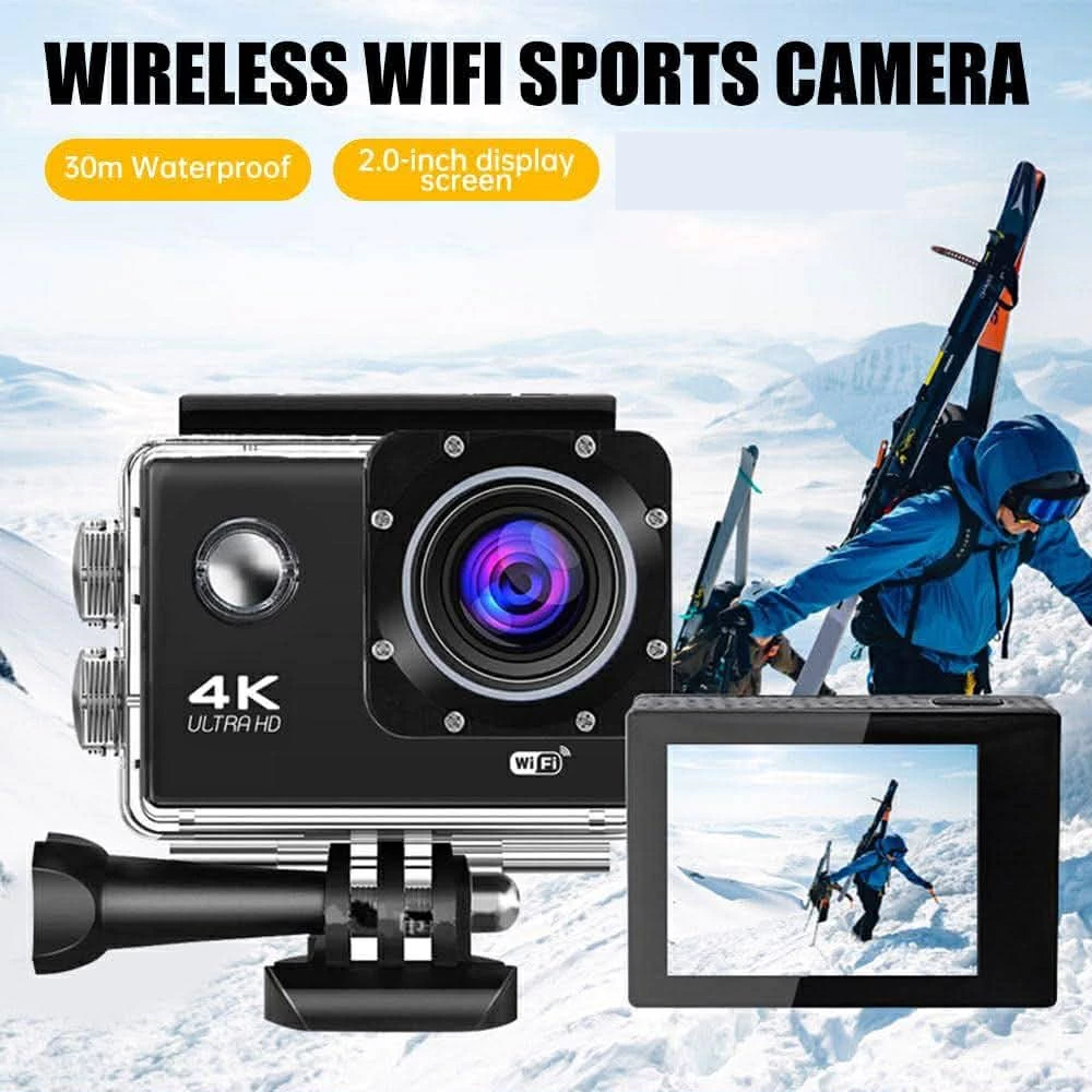 ส่งเร็ว ส่งไว กล้องติดหมวก กล้องกันน้ำ กล้องอเนกประสงค์ขนาดเล็ก Action Camera 4K Wifi Sports Dv Cam พร้อมเคสกันน้ำ thumbnail 5