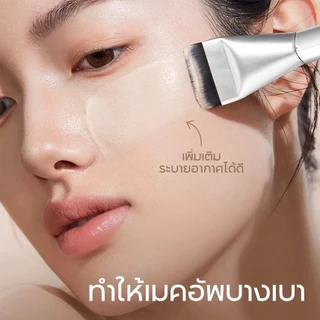 ชุดแปรงแต่งหน้า - แปรงรองพื้นเนื้อละเอียดพิเศษ + พัฟแป้งสามเหลี่ยม+ไม้พาย+รองพื้นแบบพาเลท