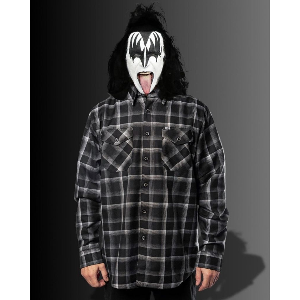 Dixxon Flannel KISS "Dressed to Kill" plaid flannel shirt
