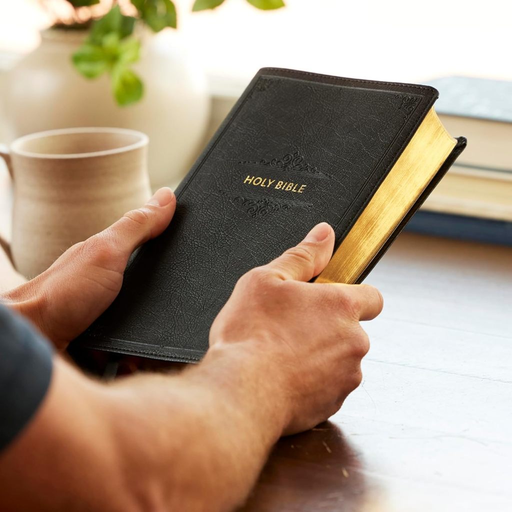 Holy Bible KJV Personal Size Large Print End-of-Verse Reference Bible (Imitation Leather) Black