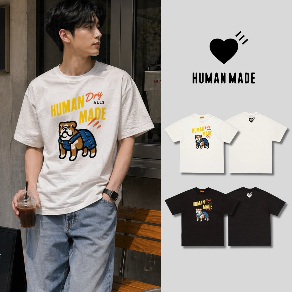 พร้อมส่ง / เสื้อยืด Human Made 💯 “BULLDOG” T-Shirt แขนสั้น พร้อมส่งจากไทย ส่งสินค้าทุกวัน ส่งเร็ว