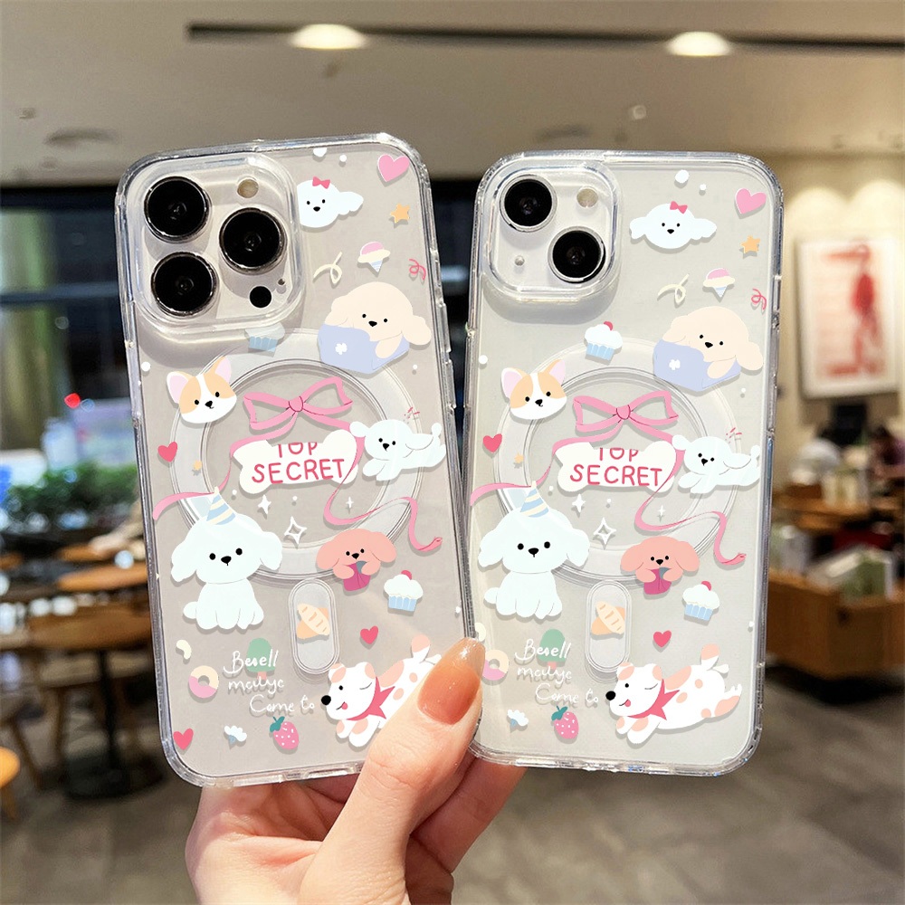 Magnetic เคส For Samsung A57 A37 A06 A17 5G A07 4G A16 A56 S24 FE S26 Ultra A15 A55 A26 A36 A35 A54 เคสแม่เหล็กใสรูใหญ่