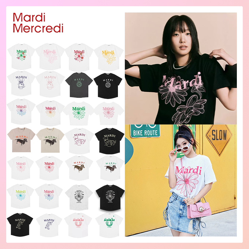 Mardi Mercredi เสื้อยืดพิมพ์ลายหลากหลายแบบ จัดส่งรวดเร็ว (เสื้อยืดพิมพ์ลายสุนัขดัชชุนด์และดอกเดซี่)