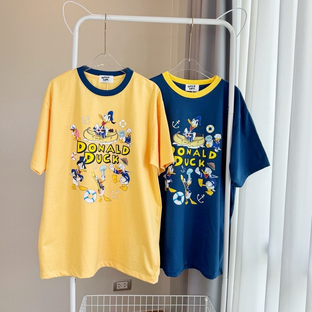 (มือ2) เสื้อยืดโอเวอร์ไซส์ Qotton Land กัปตันโดนัลดั๊ก