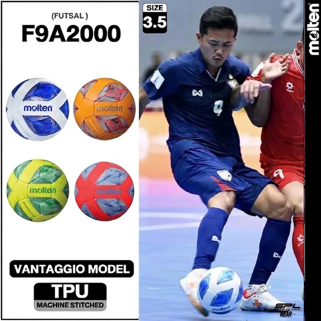 MOLTEN Collection ลูกฟุตซอลหนังเย็บ Futsal MST TPU ch F9A2000 (770)