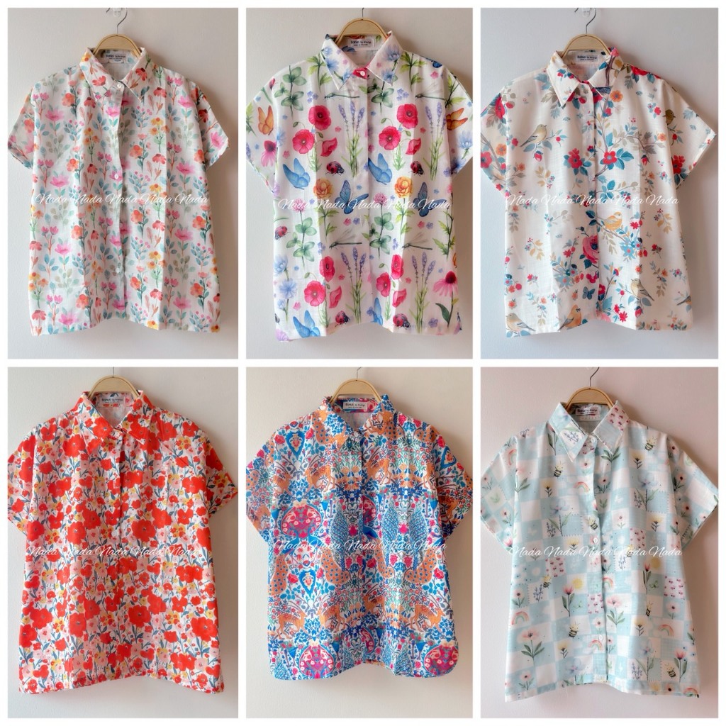 🍒มีบริการส่งด่วนนะคะ NADA11    ‼️‼️ New Collection‼️‼️  🌺Bonus by Ananya🌺   🌸🌸 New Arrivals🌸🌸 เสื้อเชิ๊ตคอปกพิมพ์ลายสวยๆ