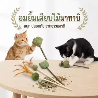 Boqi Factory catnip แคทนิปอมยิ้มเสียบไม้มาทาบิสมุนไพรแมวฟินแคทนิปแมวกัญชาแมว(ของเล่นแมว)​ Catnip Toy XJ