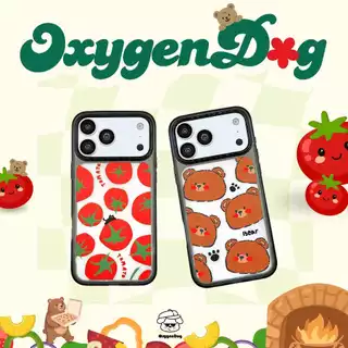 Oxygendog case เคสไอโฟน ลาย หมี มะเขือเทศ For iPhone 17ProMax 17Pro 17 16ProMax 16 15ProMax 15 14 13