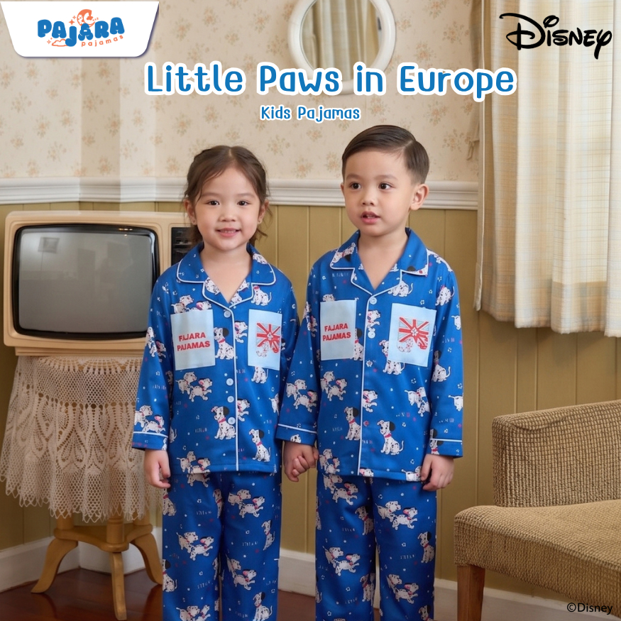 PAJARA ชุดนอนเด็ก Pajara Pajamas Collection : Little Paws in Europe  แบรนด์ PAJARA สำหรับเด็ก ราคา ถูกที่สุด ดีลบีเคเค แกลเลอรีภาพที่ 2