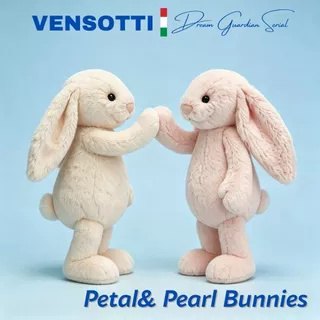 [ฟรีกล่องของขวัญ] VENSOTTI Petal Pearl Bunny (31/51/67cm) ตุ๊กตากระต่าย ตุ๊กตากอดนอน นุ่มพิเศษ - Premium Soft