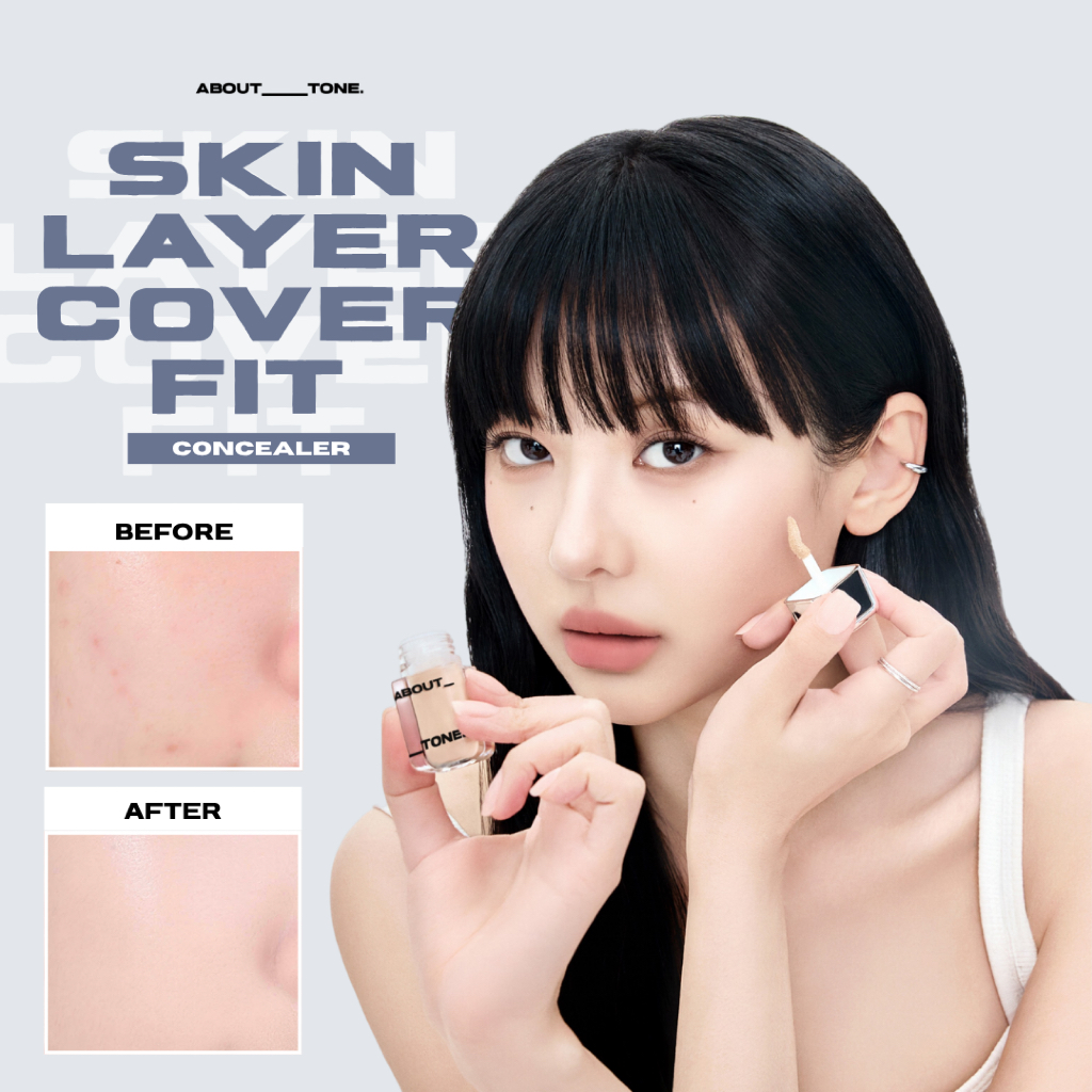 [About Tone] SKIN LAYER COVER FIT CONCEALER แบบขวด