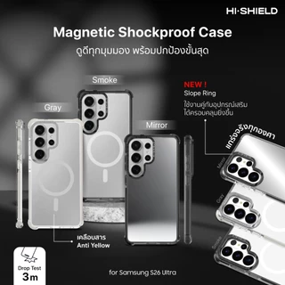 Hishield เคสแม่เหล็ก เคสใส กันกระแทก For Samsung S26 Ultra / S25 Ultra / S24 Ultra / S23 Ultra / S22 Plus / S22