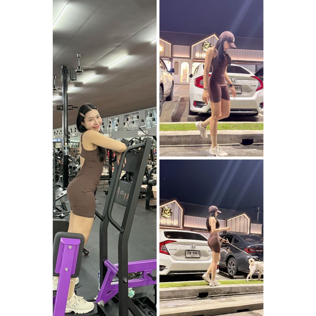 bodysuit เว้าหลัง Sexy เบาๆ ทำให้มีสีสันในการออกกำลังกาย