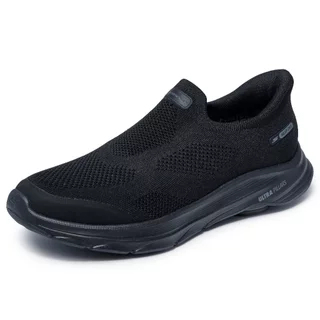 Skechers สเก็ตเชอร์ส รองเท้าผู้ชาย Men Extra Wide Fit Slip-Ins GOwalk 8 Pelayo Walking Shoes - 216784WW-BBK (latest)