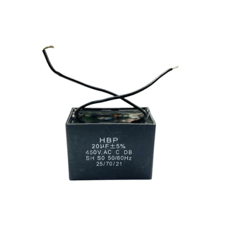 คาปาซิเตอร์ 450VAC 1~25 UF( Capacitor )มีสาย 2 สาย แคปพัดลม ปั๊มน้ำ มอเตอร์แคปรัน แคปสี่เหลี่ยม คาปาซิเตอร์รัน